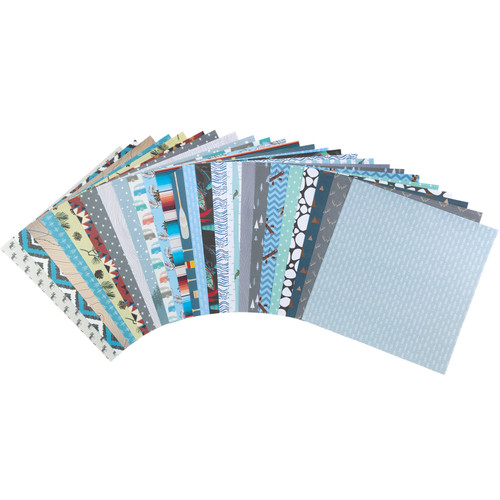 3 Pack - Colorbok 68lb Designer Single-Sided Paper 12"X12" 50/Pkg-Adventure, 25 Designs/2 Each - 74331BL