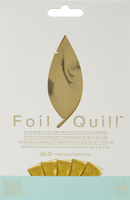 3 Pack - We R Memory Keepers Foil Quill Foil Sheets 4"X6" 30/Pkg-Gold Finch - WR660667 - 633356606673