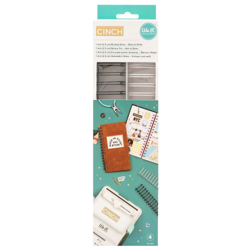 3 Pack - We R Cinch Wires 1" 4/Pkg-Black & White - WR660502 - 633356605027