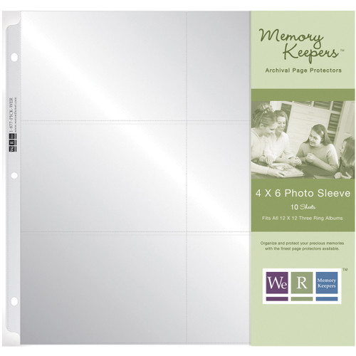 3 Pack - We R Ring Photo Sleeves 12"X12" 10/Pkg-(6) 4"X6" Pockets - WR660152
