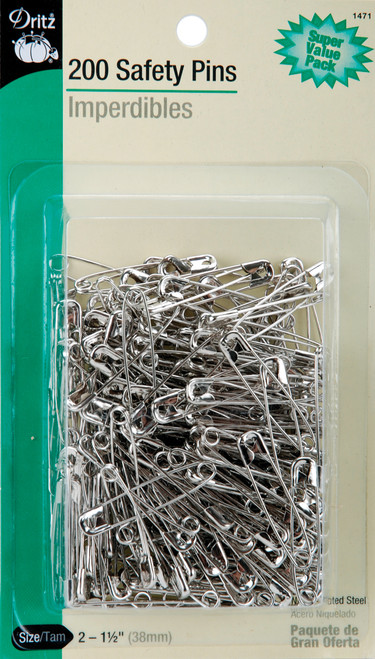 3 Pack - Dritz Safety Pins 200/Pkg-Size 2 - 1471 - 072879260731