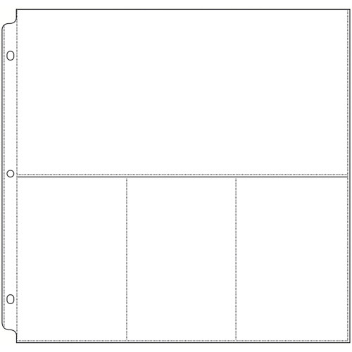 3 Pack - We R Ring Photo Sleeves 12"X12" 10/Pkg-(3) 6"X4" & (1) 6"X12" Pockets - WR660137