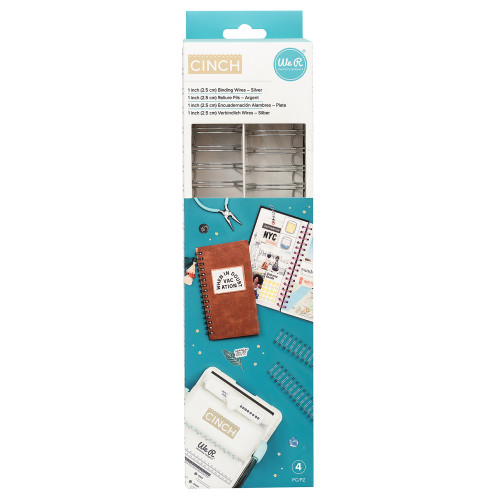3 Pack - We R Cinch Wires 1" 4/Pkg-Silver - WR660389 - 633356603894