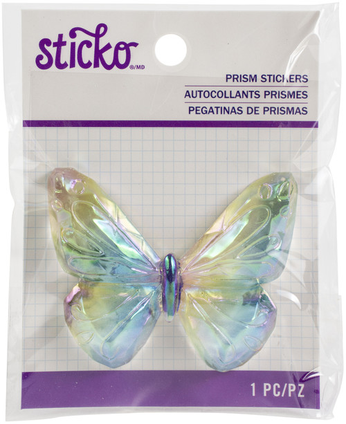 3 Pack - Sticko Prism Sticker-Butterfly - 5245575 - 015586988024