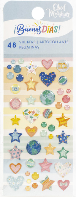 3 Pack - Obed Marshall Buenos Dias Enamel Shapes 48/Pkg- - OM004651 - 718813526234
