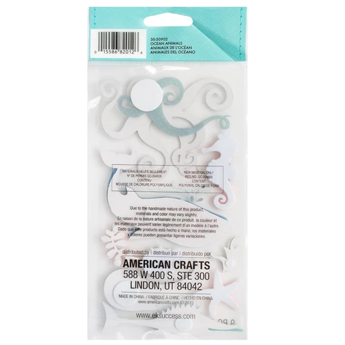 3 Pack - Jolee's Le Grande Dimensional Stickers-Ocean Animals - E5050902