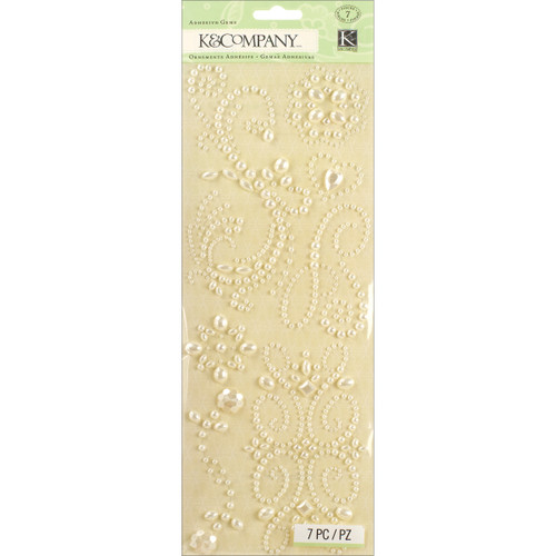 3 Pack - K&Company Adhesive Gems-Pearl - K676923 - 643077676923