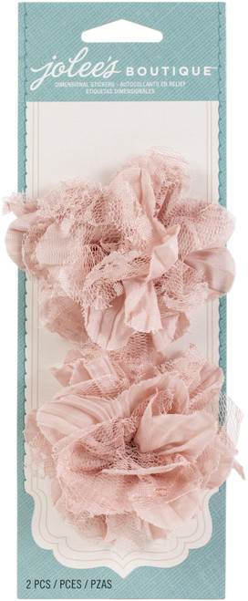 3 Pack - Jolee's Boutique Dimensional Stickers-Mauve Lace Flower - E5060337 - 015586949582