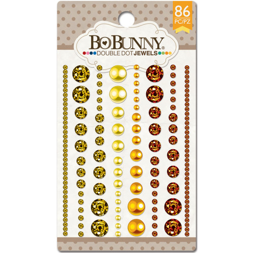 3 Pack - BoBunny Double Dot Jewels 86/Pkg-Citrus - DDJ-7522