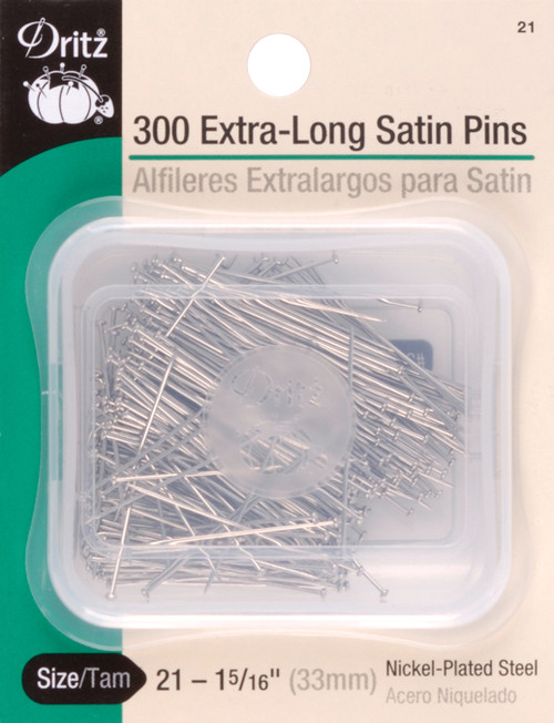 6 Pack - Dritz Extra-Long Satin Pins 300/Pkg-Size 21 - 21 - 072879102932