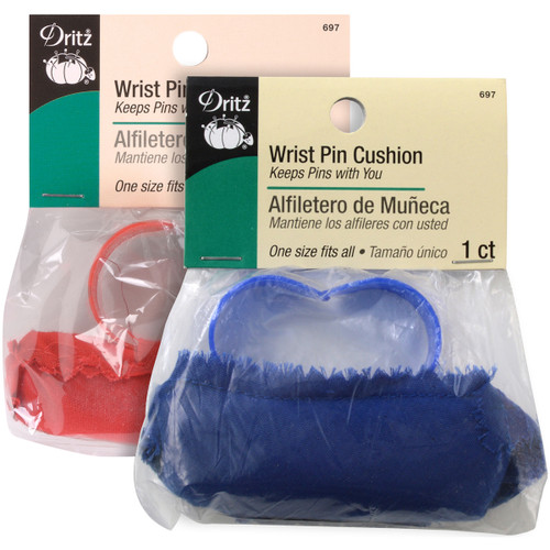 6 Pack - Dritz Wrist Pin Cushion-One Size Fits All - Assorted Colors - 697 - 072879110869