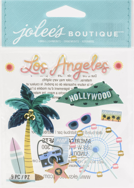 4 Pack - Jolee's Boutique Themed Embellishments 9/Pkg-LA Travel - E8601454 - 015586014549