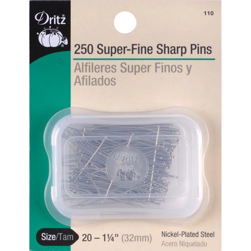 6 Pack - Dritz Super-Fine Sharp Pins 250/Pkg-Size 20 - 110 - 072879102697 6 Pack - Dritz Super-Fine Sharp Pins 250/Pkg-Size 20 - 110 - 072879102697