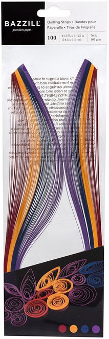 3 Pack - Bazzill Quilling Strip Paper Pack 100/Pkg-Jewel - BZQUILST-00123 - 846523001236