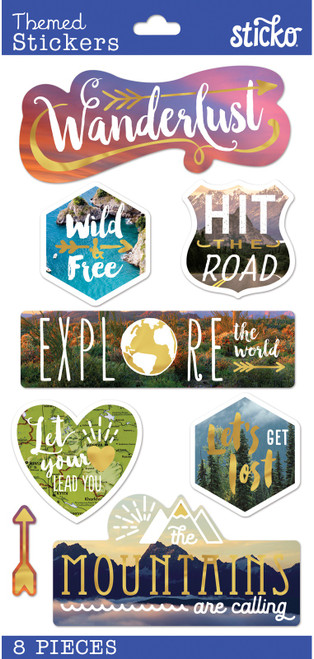 6 Pack - Sticko Tiny Stickers-Wanderlust - 8600125