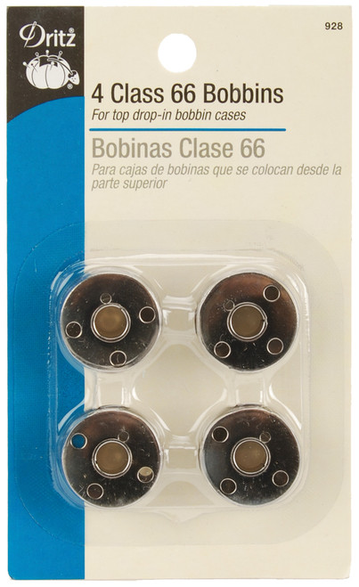6 Pack - Dritz Class 66 Bobbins 4/Pkg-Metal - 928 - 072879111477