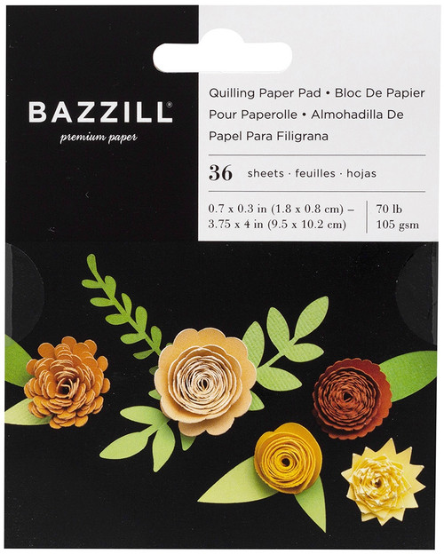 3 Pack - Bazzill Quilling Paper Pad 36/Pkg-Buttercup - BZQUILPP-00127 - 846523001274