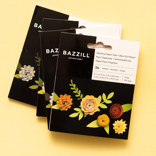3 Pack - Bazzill Quilling Paper Pad 36/Pkg-Buttercup - BZQUILPP-00127 3 Pack - Bazzill Quilling Paper Pad 36/Pkg-Buttercup - BZQUILPP-00127