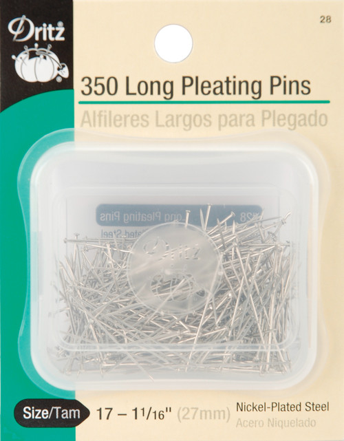 6 Pack - Dritz Long Pleating Pins 350/Pkg-Size 17 - 28 - 072879100570