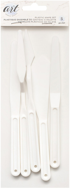 3 Pack - American Crafts Art Supply Basics Plastic Paint Knife-5/Pkg - 34006053 - 718813491761