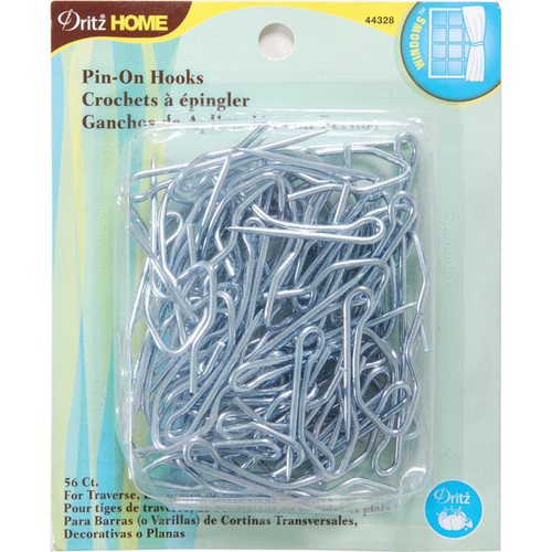 3 Pack - Dritz Home Pin-On Drapery Hooks 56/Pkg- - 44328 - 072879443288