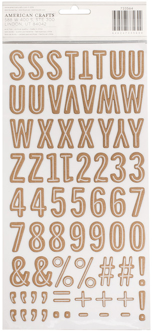3 Pack - Merry Merry Thickers Stickers 5.5"X11" 2/Pkg-Alpha/Printed Chipboard - 733564