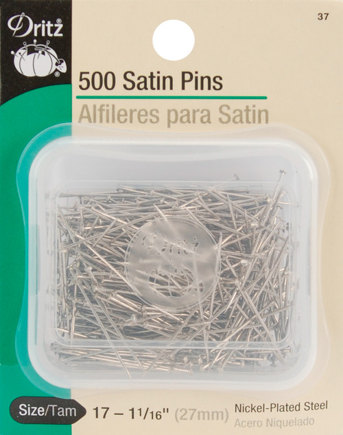 6 Pack - Dritz Satin Pin 1-1/16" 500/Pkg-Size 17 - 37 - 072879100686