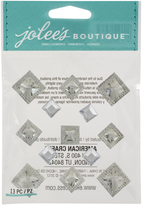 3 Pack - Jolee's Boutique Themed Embellishment-Diamond Pyramid Gems - 50-21450 - 015586962765