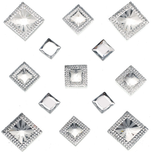 3 Pack - Jolee's Boutique Themed Embellishment-Diamond Pyramid Gems - 50-21450