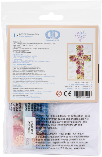 3 Pack - Diamond Dotz Diamond Art Greeting Card Kit 5"X7"-Blessings - DDG012 3 Pack - Diamond Dotz Diamond Art Greeting Card Kit 5"X7"-Blessings - DDG012
