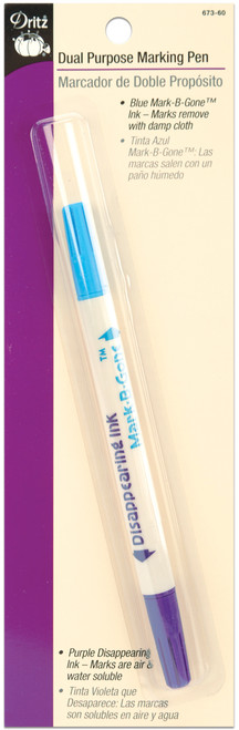 3 Pack - Dritz Dual Purpose Marking Pen-Blue & Purple - 673-60 - 072879112436