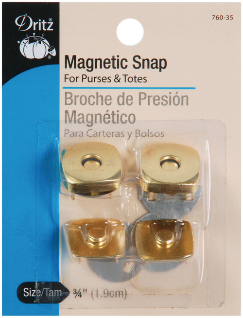 3 Pack - Dritz Magnetic Snaps 3/4" 2/Pkg-Gilt Square - 760-35 - 072879267174