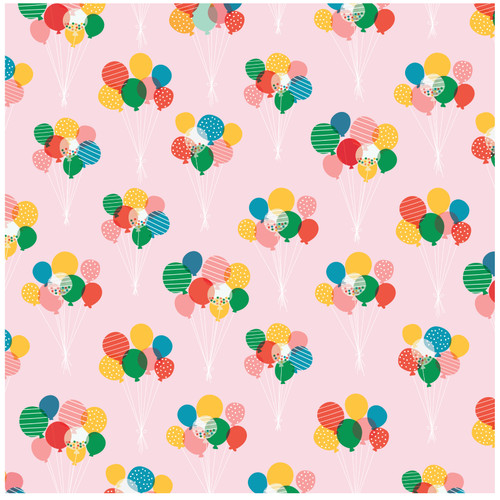 25 Pack - American Crafts Patterned Single-Sided Cardstock 12"X12"-Balloon Bouquet - ACPPXX-66194 - 718813661942
