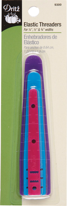6 Pack - Dritz Elastic Threaders 1/4", 1/3" & 3/4"- - 9300 - 072879271652