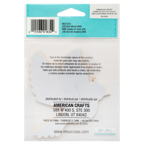 3 Pack - Jolee's Boutique Adhesive Laser-Cut Wood Embellishment-Bird - 8601834 3 Pack - Jolee's Boutique Adhesive Laser-Cut Wood Embellishment-Bird - 8601834