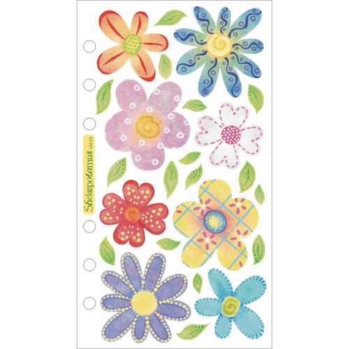 6 Pack - Sticko Vellum Stickers-Pastel Flowers - SPVM03