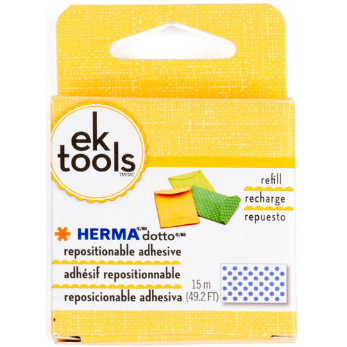 3 Pack - EK Tools HERMA Dotto Repositionable Adhesive Refill-49.2' For Use In 55-00054 & 55-01073 - E5500056