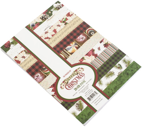 3 Pack - BoBunny Single-Sided Paper Pad 6"X8" 36/Pkg-Joyful Christmas, 12 Designs/3 Each - 7311173