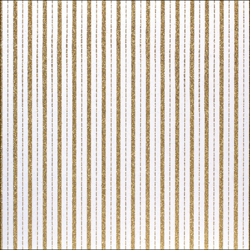 15 Pack - American Crafts Patterned Glitter Cardstock 12"X12"-Stripe 2/Gold - 35474 - 718813354745
