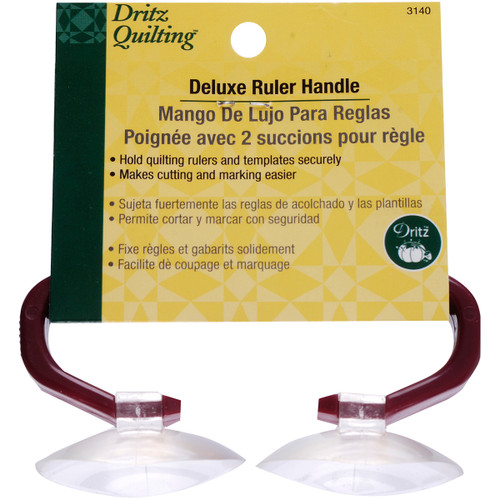 3 Pack - Dritz Quilting Deluxe Ruler Handle W/2 Suction Cups- - 3140 - 072879031409