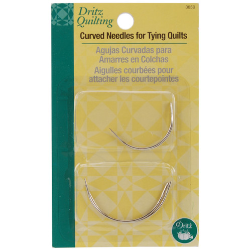 3 Pack - Dritz Quilting Curved Needles 4/Pkg-Size 2" & 2.5" - 3050 - 072879030501