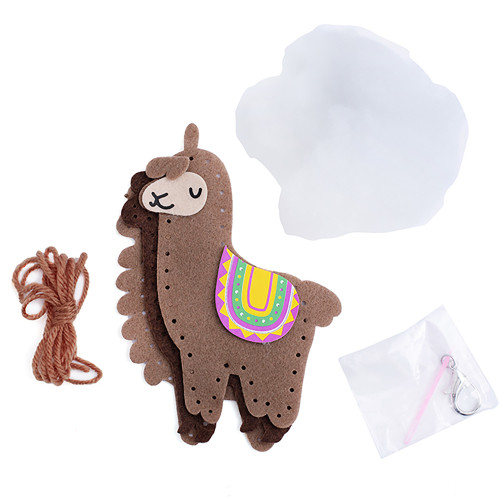 3 Pack - Colorbok Sew Cute! Felt Backpack Clip Kit-Llama - SCMINI-74001