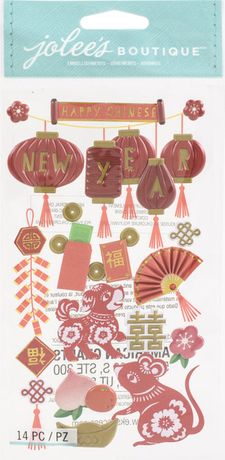 2 Pack - Jolee's Boutique Themed Embellishments 14/Pkg-Chinese New Year - E8601535 - 015586015355