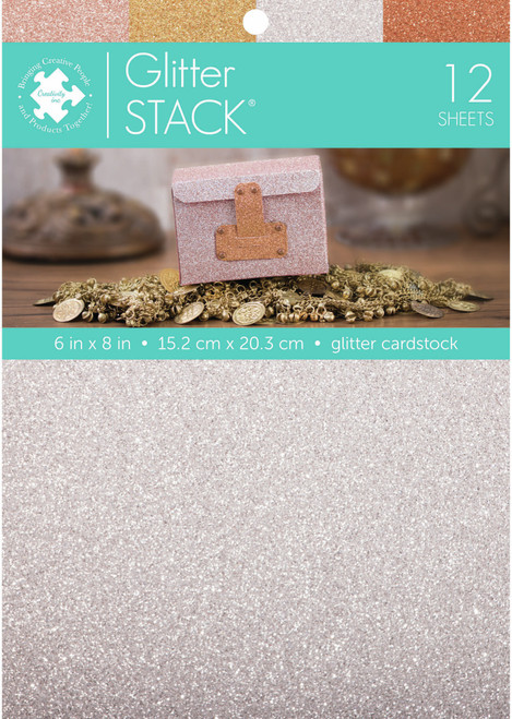 3 Pack - DCWV Specialty Card Stack 6"X8" 12/Pkg-Glitter - PS00009 - 611356077174