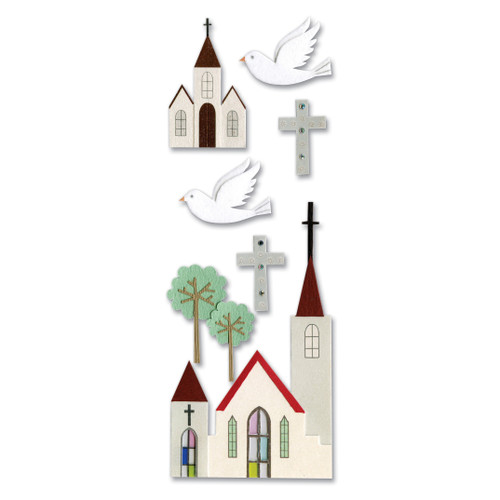 3 Pack - Touch Of Jolee's Dimensional Stickers-Church - SPJJ050