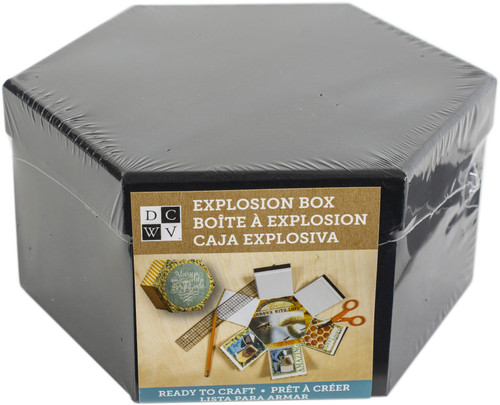 2 Pack - DCWV Hexagon Explosion Box-Black - SY00183 - 611356279127