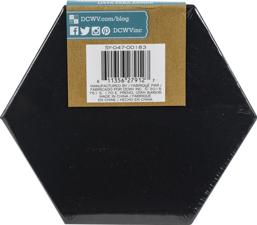 2 Pack - DCWV Hexagon Explosion Box-Black - SY00183