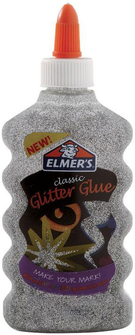 3 Pack - Elmer's Classic Glitter Glue 6oz-Silver - ELMGE-E907