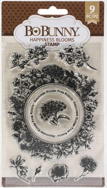 3 Pack - BoBunny Clear Stamps 4"X6"-Happiness Blooms - 7311141 - 665573111418