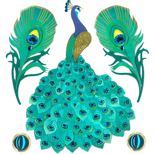 3 Pack - Jolee's Boutique Themed Embellishment-Peacock - 50-21118